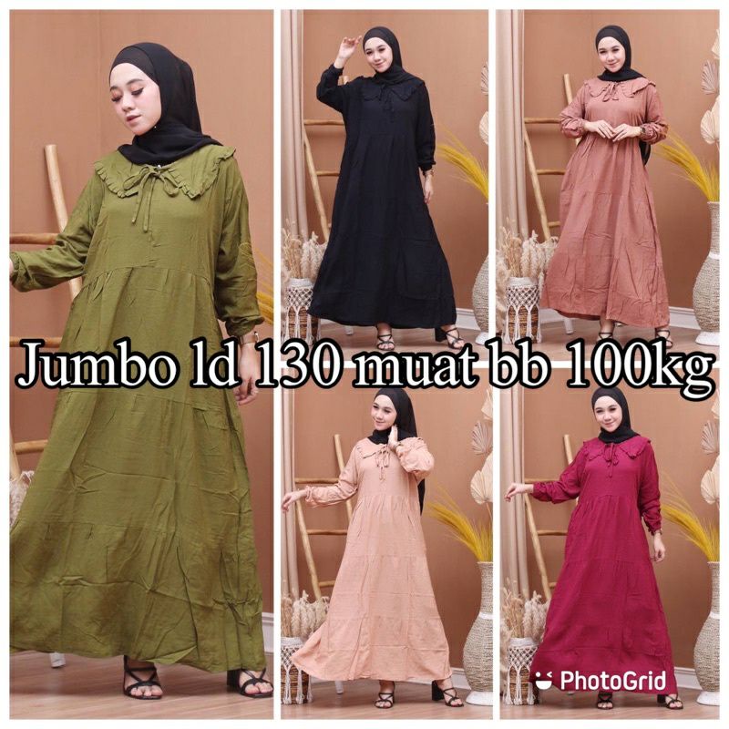 TERBARU GAMIS RAYON POLOS JUMBO GAMIS RAYON PREMIUM JUMBO TEBAL DAN ADEM