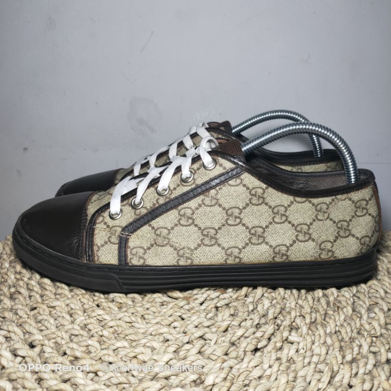 Sepatu Sneakers Bekas Second -- Gucci Brown Leather