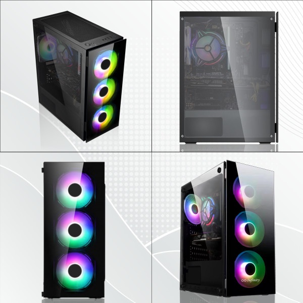 PC Gaming Full Set / Core i7 / 16 GB / SSD / VGA GT 1030 / RGB