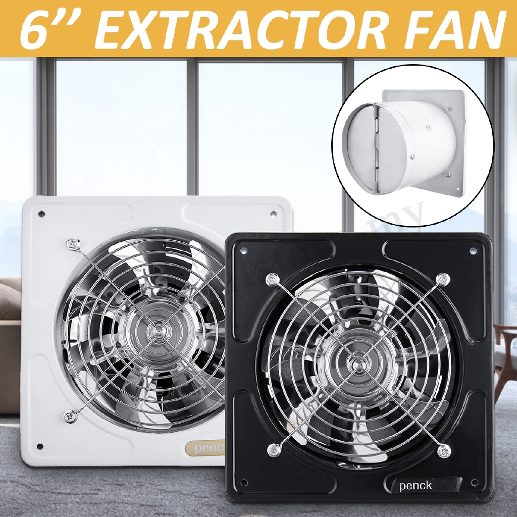 6 Wall Extractor Ventilation Fan Exhaust Blower Window Bathroom Kitchen Shopee Indonesia