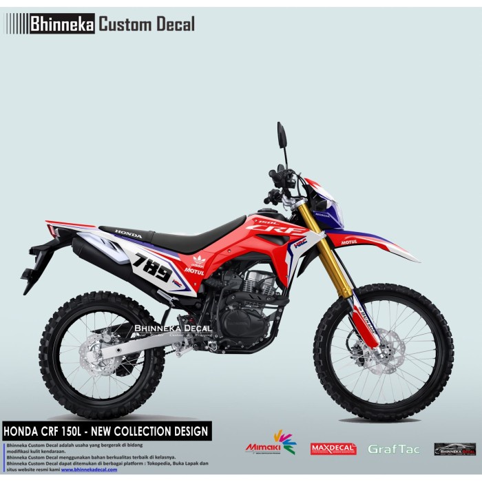 DECAL/STICKER HONDA CRF 150L DESIGN HRC