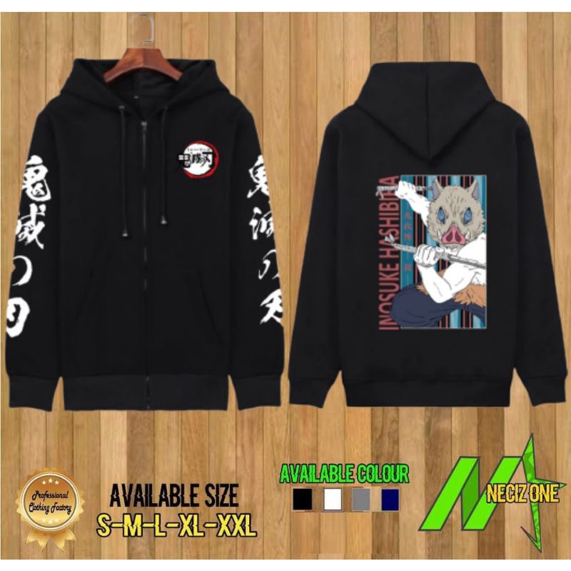 INOSUKE HASHIBIRA DEMON SLAYER JAKET ZIPPER SLETING PIG MASK TOPENG BABI DESIGN ~ READY SIZE S-XXL