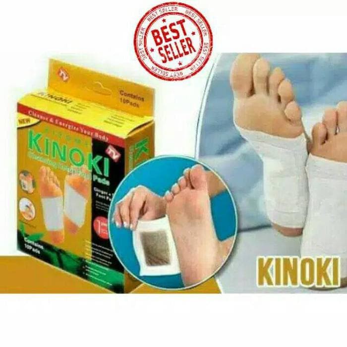 Kinoki Detox Gold 1 Kotak Isi 10Pcs Foot Pads Koyo Kaki Ginger Sachet