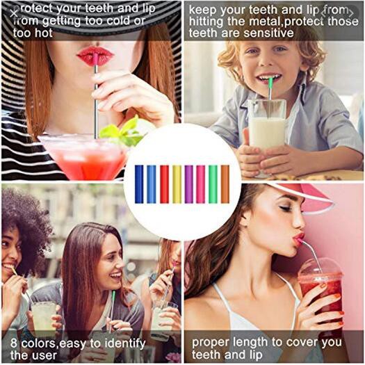 Silikon Mulut Sedotan Stainless TERMURAH - Stainless Steel Straw Silicone Tips Cover (BIASA &amp; BOBA)