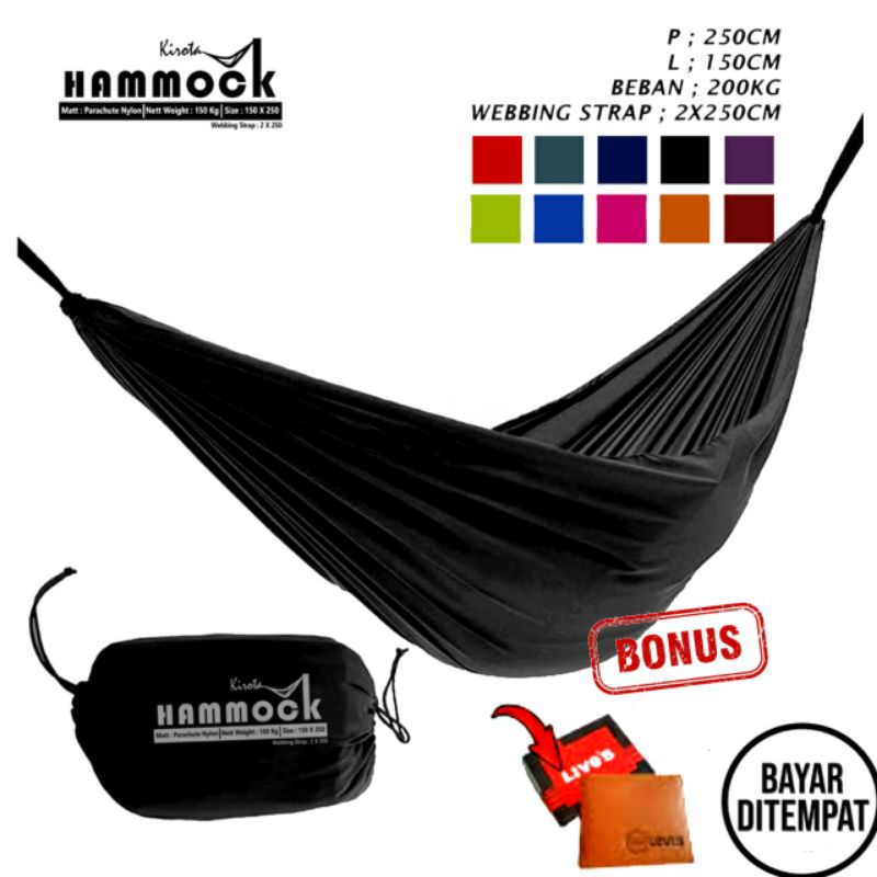 [COD] Hammock - hammock kain bahan tebal - Ayunan tidur gantung - hamock kain - tempat tidur gantung