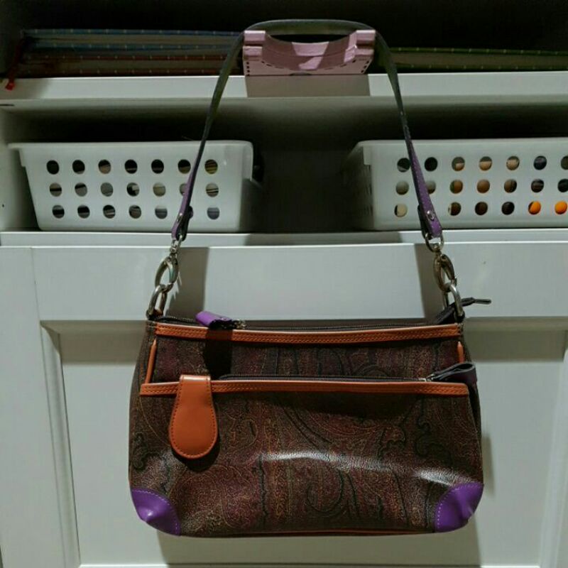 Preloved shoulder bag/ tas ketek batik mix warna (ala etro)