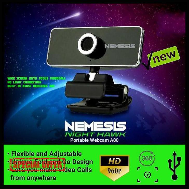 Nyk Nemesis Night Hawk A80 Webcam / Nyk A80 / Webcam 960P Terbaru