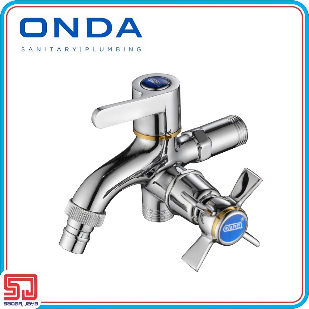 ONDA K 410 GKU Kran Cabang Bathub Mixer Keran Double Kuningan 1/2&quot;