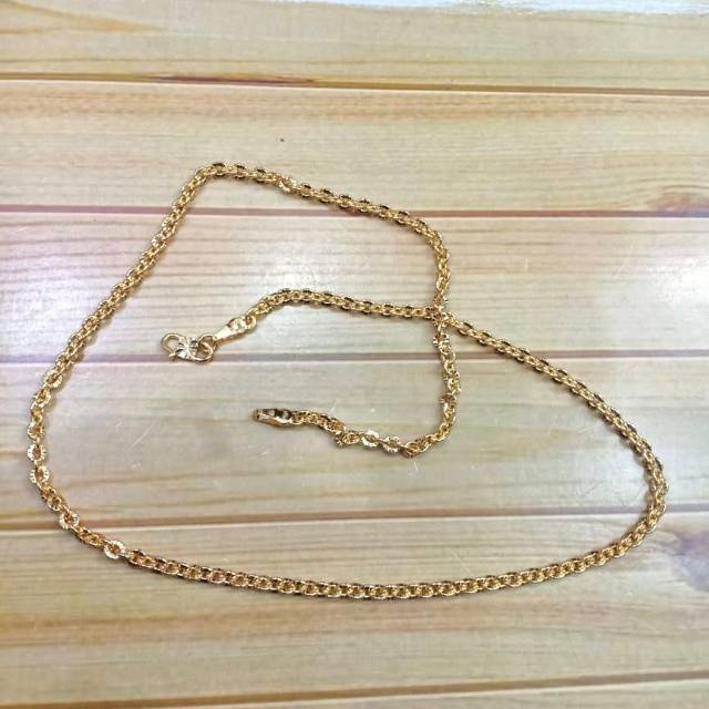 Kalung wanita //kalung nory motif //perhiasan //kalung penggati emas //panjang panjang  45 cm