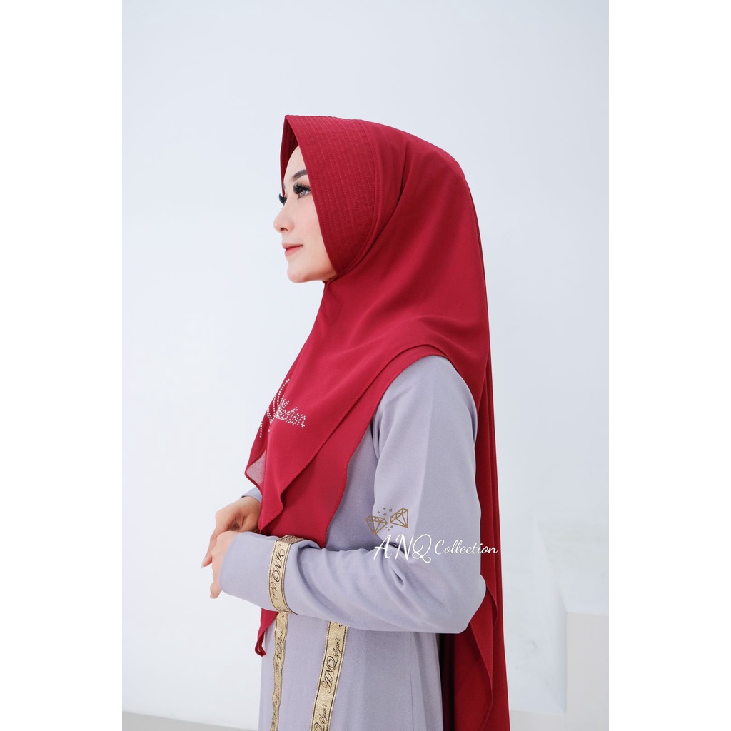 GAMIS CERUTY NATASYA BABYDOLL MIX JERSEY BORDIR TIMBUL SET khimar SYARI NAZRA SERUTI