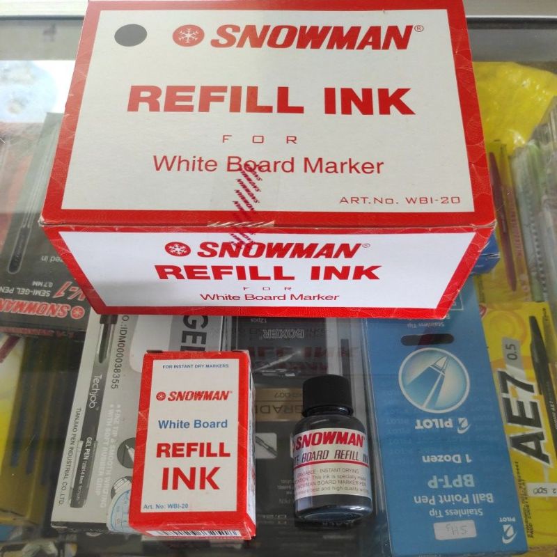 

Refill spidol papan boardmarker SNOWMAN warna HITAM