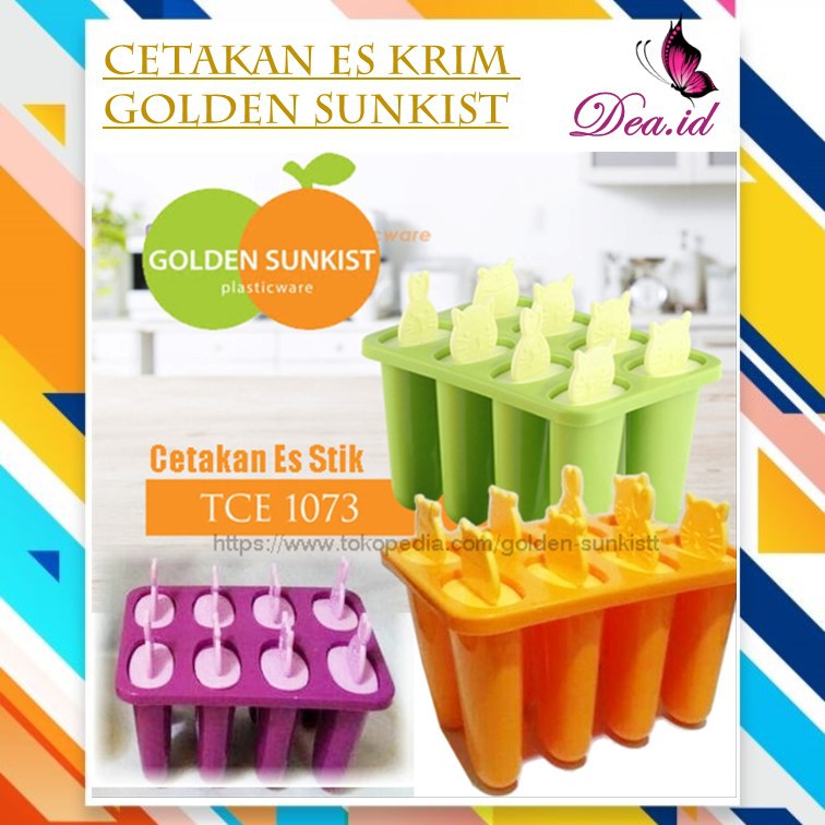 [DEASHOP] CETAKAN ICE CREAM GOLDEN SUNKIST / ICE CREAM STICK / CETAKAN ES, PUDING,COKLAT,ES KRIM