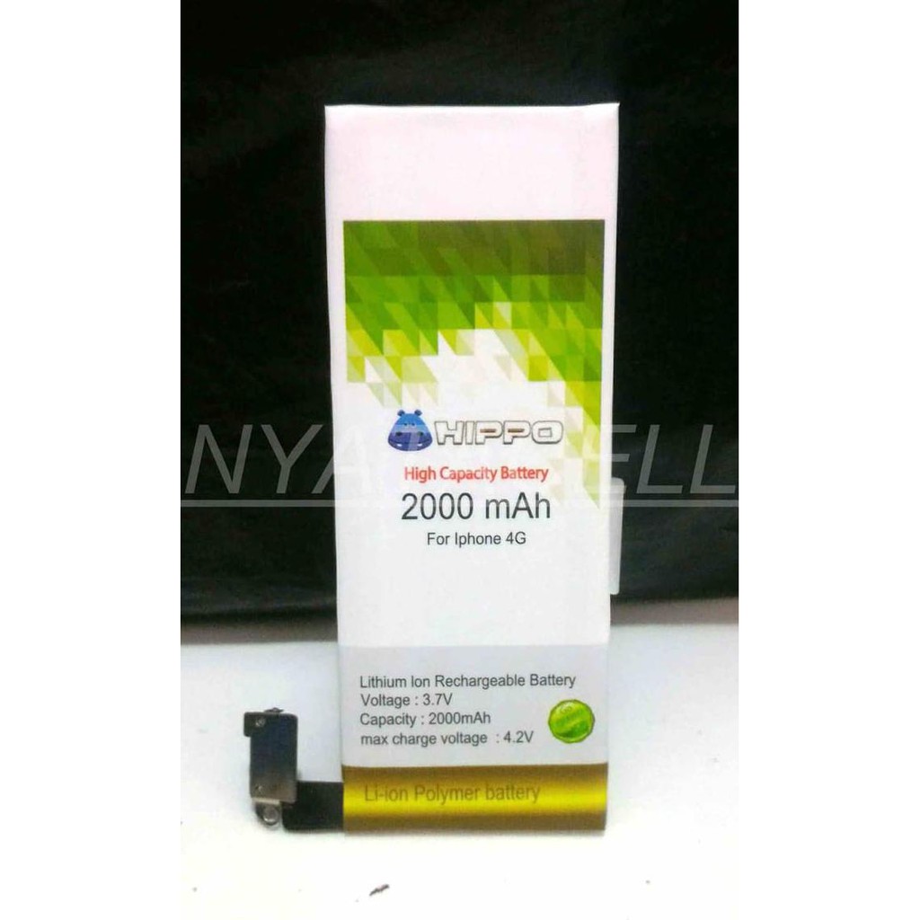 NEW BATERAI HIPPO IPHONE 4 4G 2000MAH DOUBLE POWER /BATRE/ORIGINAL/IP4 MILENIA