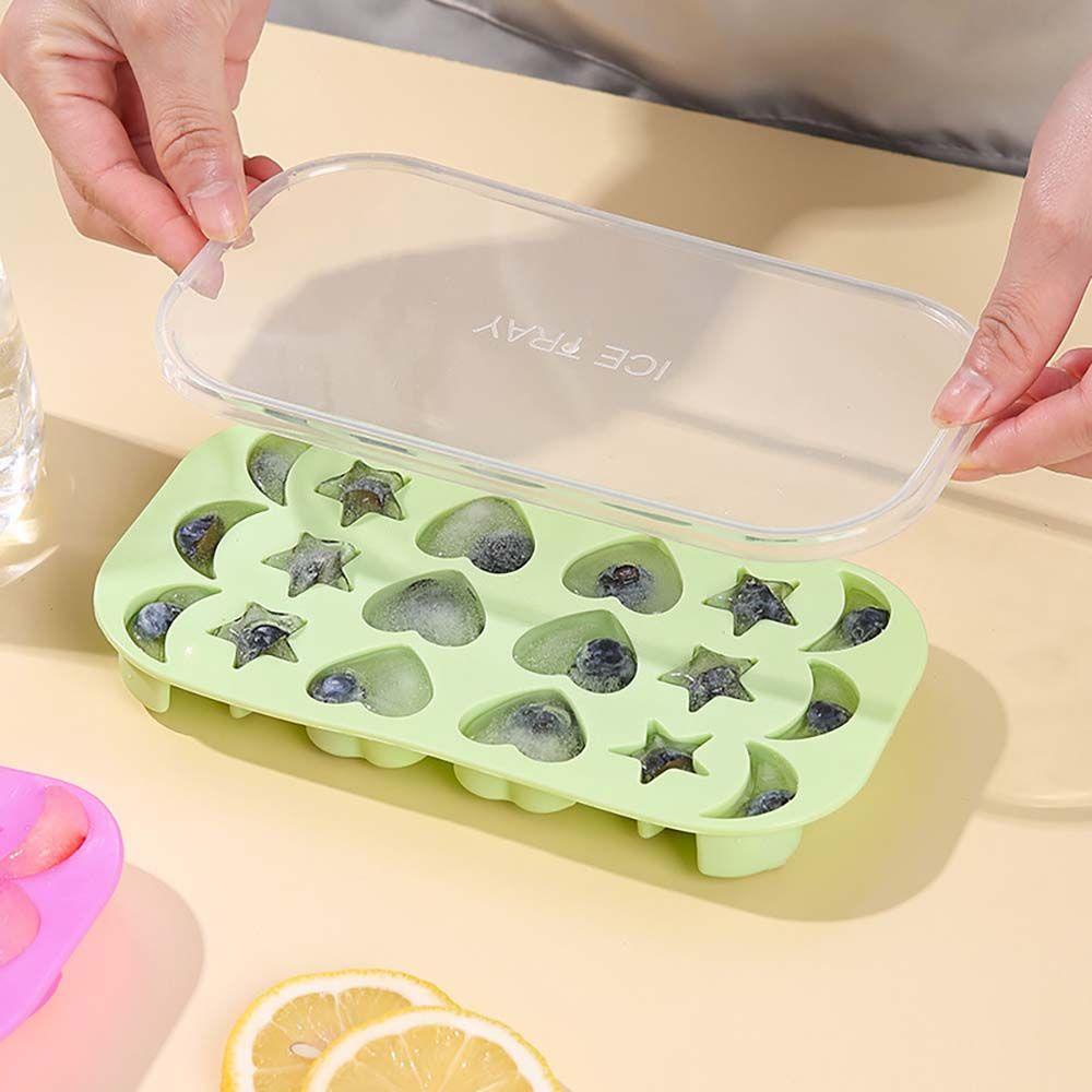 [Elegan] Ice Cube Tray Silicone Non-Stick Rumah Bar Pesta Dessert Cetakan Kulkas Es Krim Cetakan Ice Cube Maker Mold