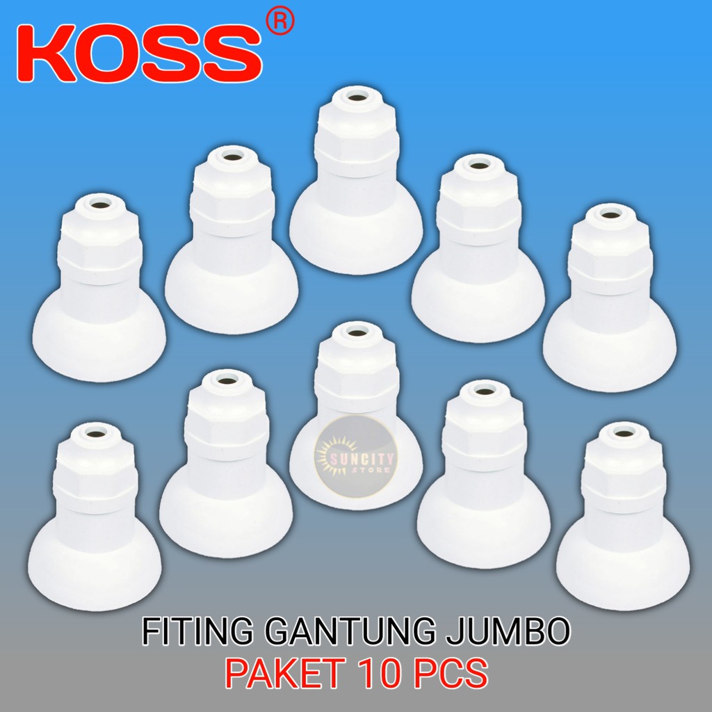 Paket 10 Pcs KOSS Fiting Gantung Jumbo Putih