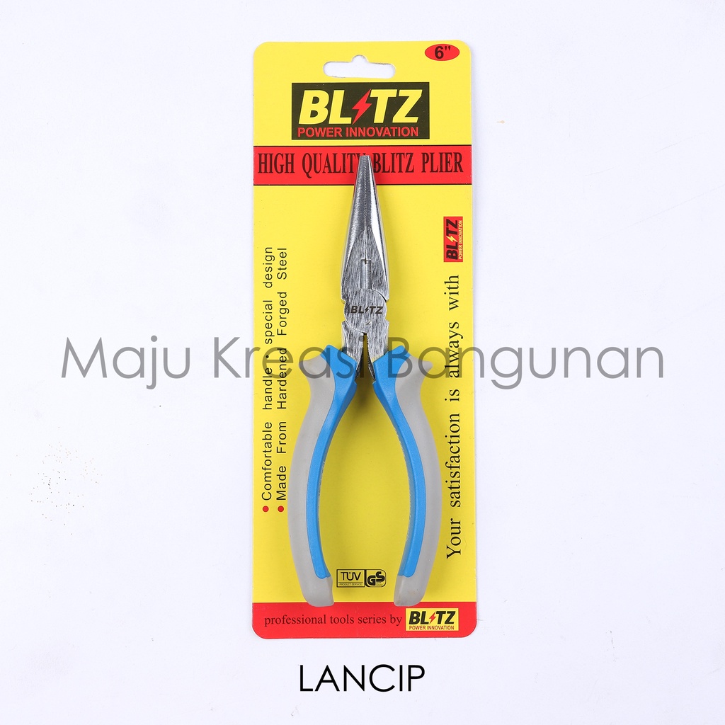 Tang Kombinasi Lancip Potong Gunting Buaya Kabel Cucut Jepit 6&quot; Inch Inci 6Inch 6Inci Blitz