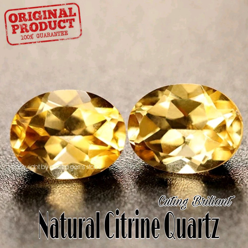 BATU PERMATA NATURAL YELLOW CITRINE CUTING QUARTZ