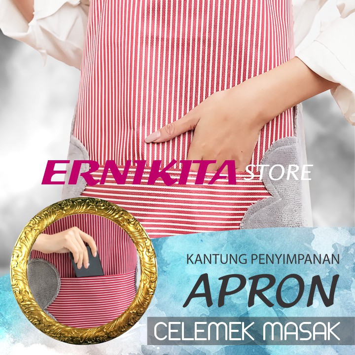 CELEMEK MASAK APRON - Anti Air Minyak Bisa Lap Tangan