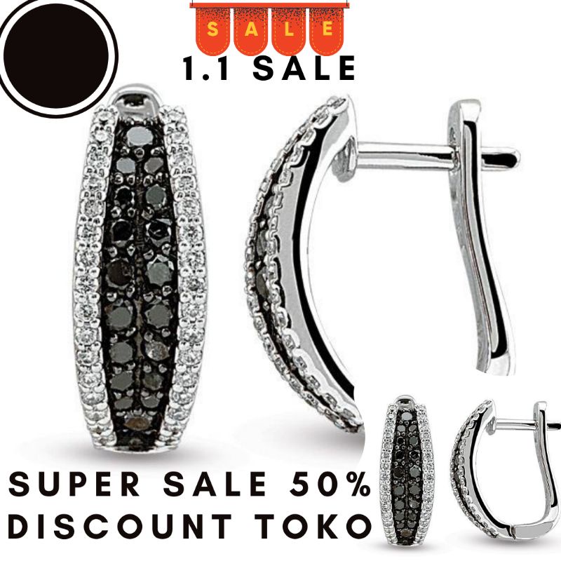 Anting perak | Berlian eropa asli | harga pengrajin