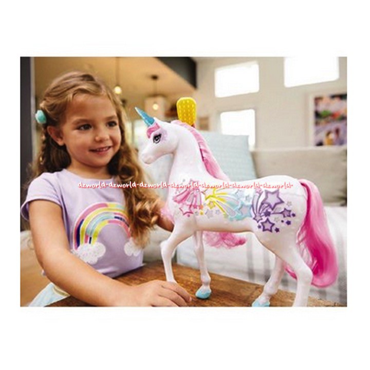 Barbie Dreamtopia Brush n Sparkle Unicorn Kuda Poni Boneka Barbie