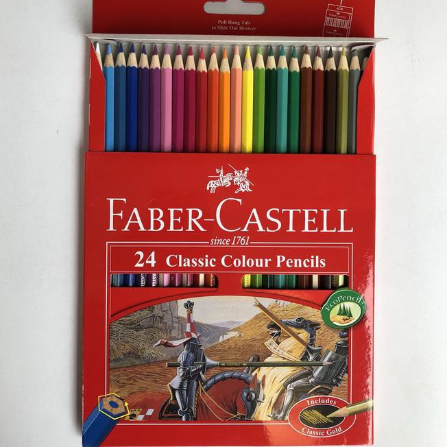 

pensil warna faber castell classic 24 warna panjang