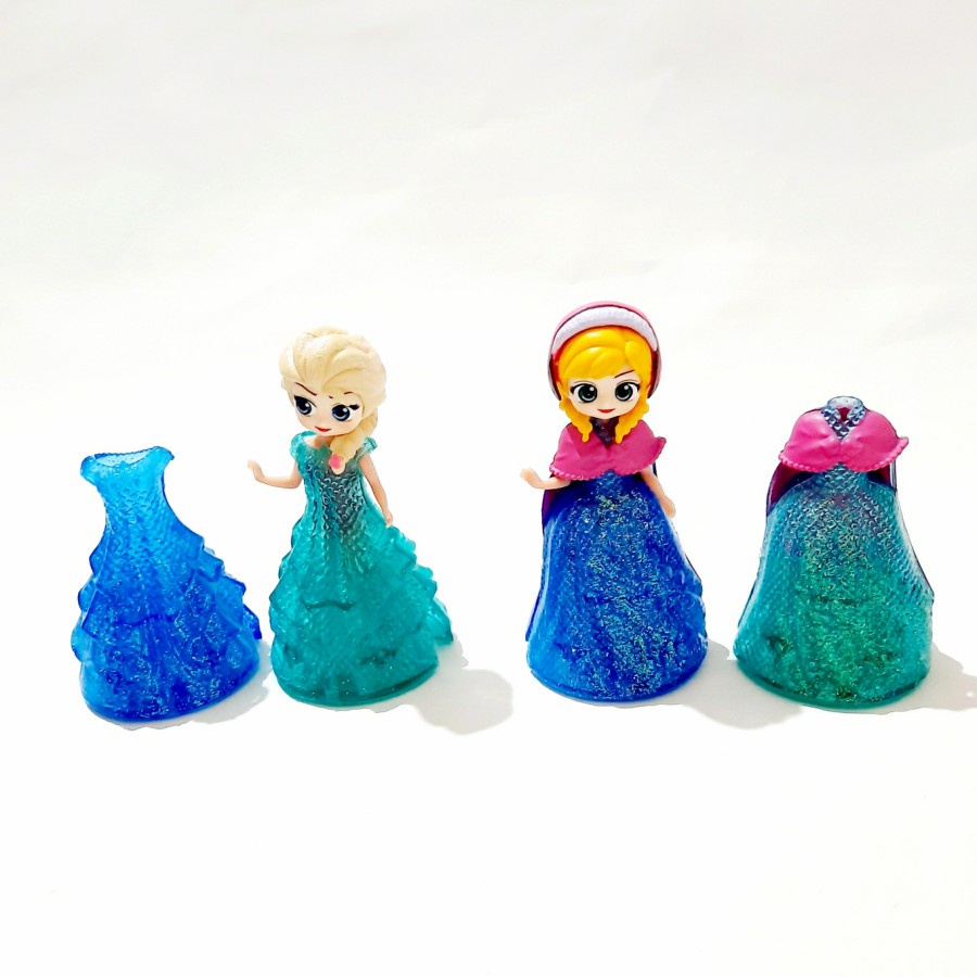 Frozen Elsa Anna Disney Cake Topper Figure set koleksi mainan anak