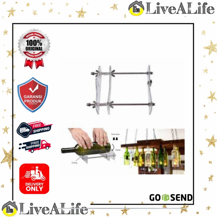

DWZ Pemotong Botol Kaca Glass Bottle Cutter DIY Tool - WD19