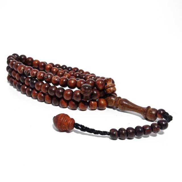 TASBIH KAYU ORIGINAL NAGASARI HITA, DIM 8MM ISI 99BUTIR AKSESORIES PERLENGKAPAN IBADAH SHOLAT DZIKIR FASHION MUSLIM