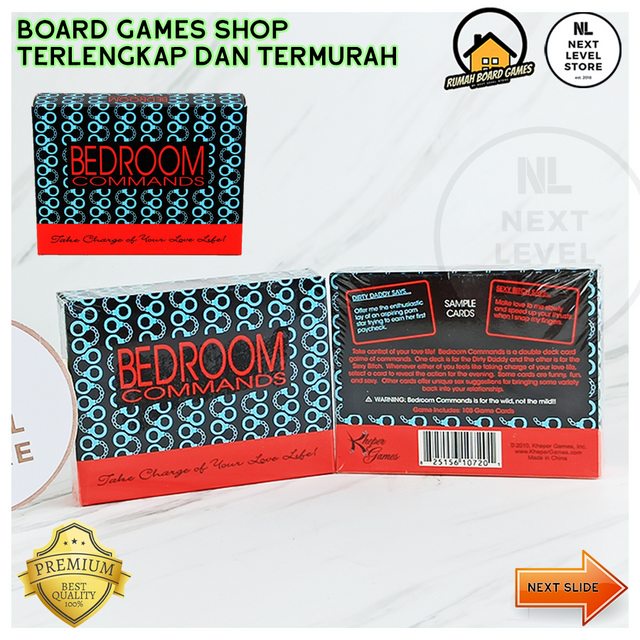 Bedroom Commands Card Game Board Games Love Relationship