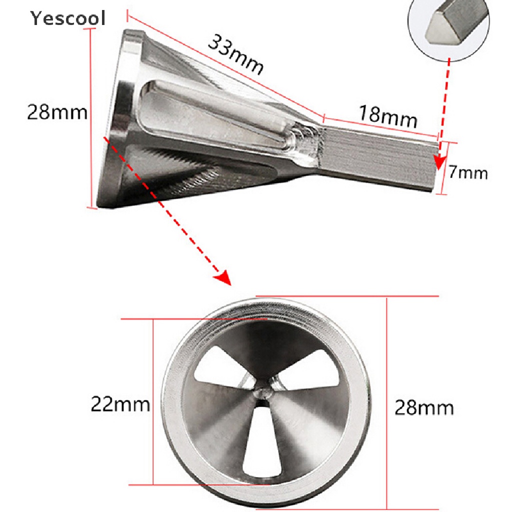 Yes 1Pc Mata Bor deburring Eksternal Bahan stainless steel Untuk Alat Pertukangan