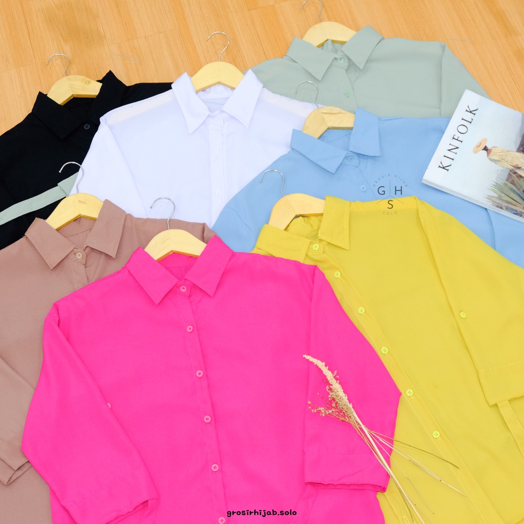 (MGA) KEMEJA OVERSIZE RERINTA BLOUSE ATASAN WANITA SHIRT