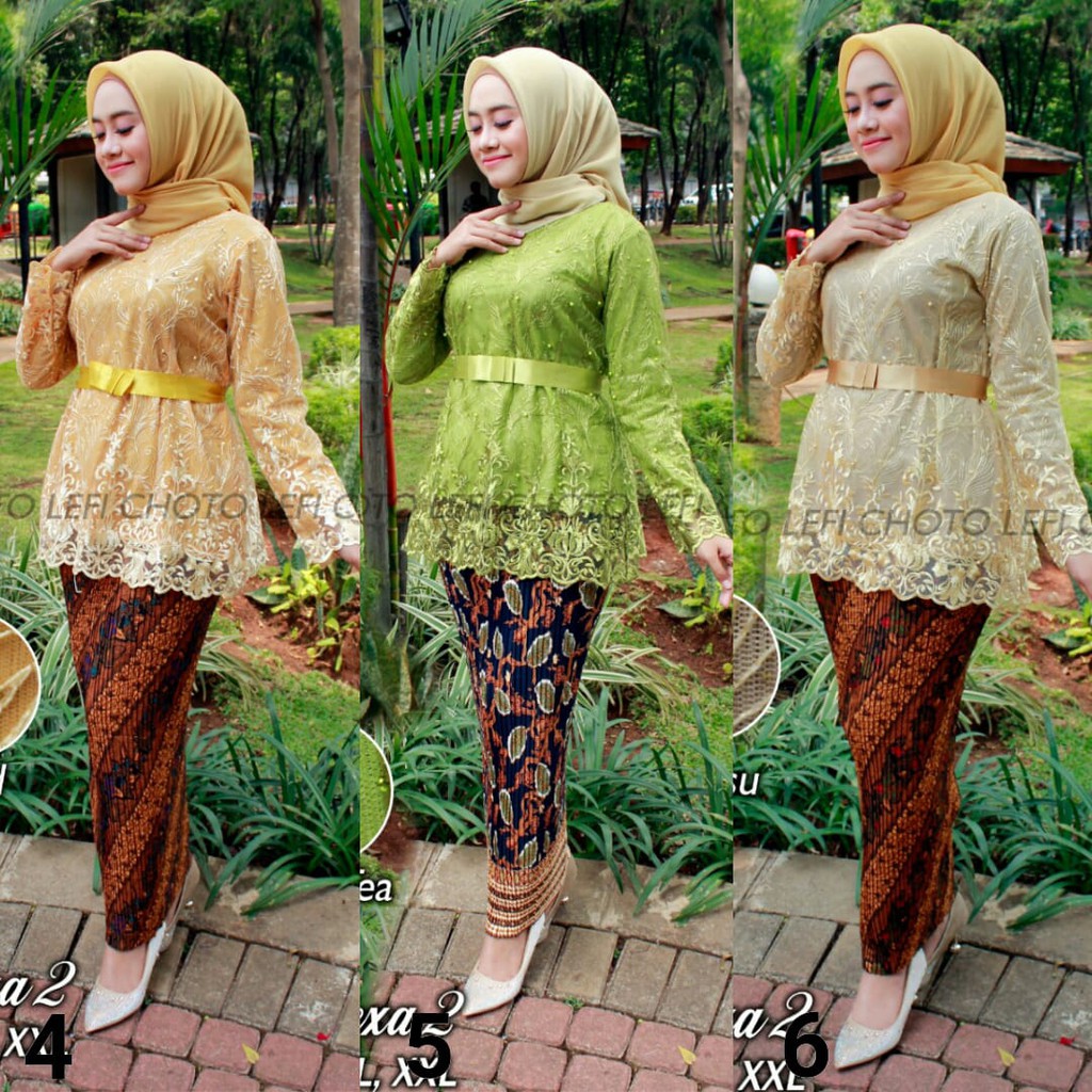 New Stelan Kebaya Tulle Alexa Mutiara Aneka Warna