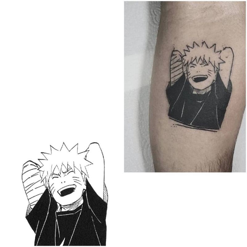 Tato Temporer Naruto shippuden Naruto Uzumaki hokage sasuke uchiha Stiker Tato Minimalis - NARU