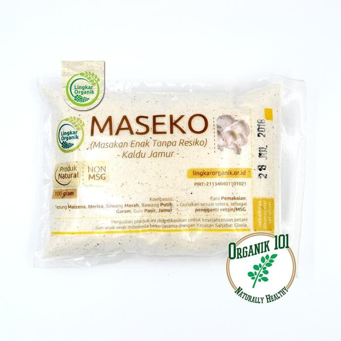 

Maseko Kaldu Jamur Non Msg 100 G Refil Lingkar Organik