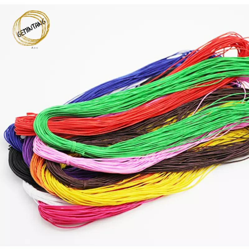 Tali Karet Elastis 1 mm Tali String Sengkelit Bahan Membuat Kerajinan Gelang Kalung