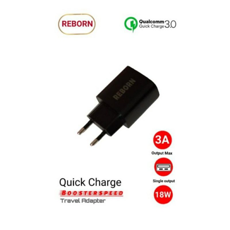 Travel Charger Reborn RB 3.0 3A 18W Quick Charger