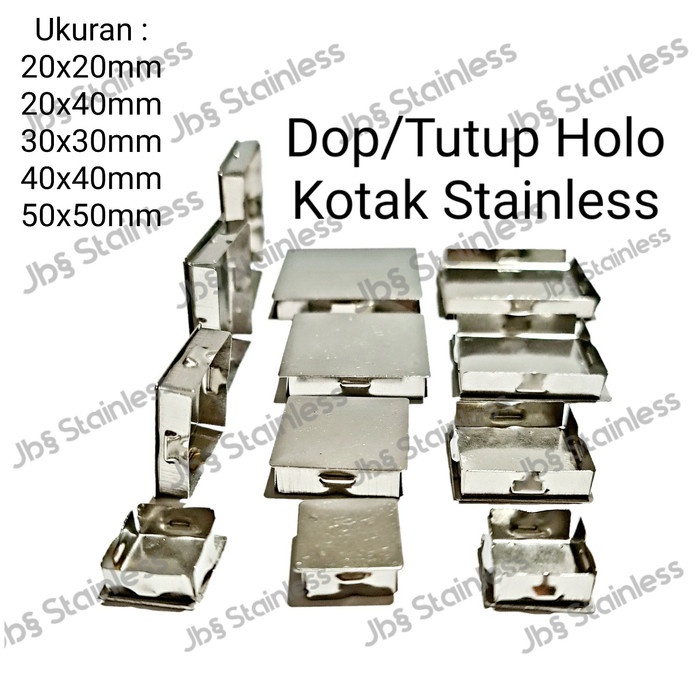 [[TERLARIS]] aksesoris stainless Dop/Tutup kotak Hollow stainless - 40x40mm