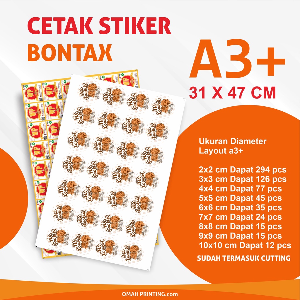 

CETAK STIKER BONTAX CUTTING A3+ STIKER CHROMO
