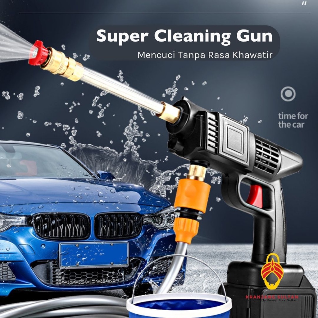 Water Gun Battery Semprotan Air untuk Cuci Mobil/Tanaman/Pertanian