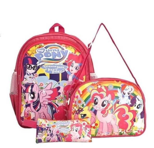 TAS RANSEL ANAK LAKI PEREMPUAN SET 3IN1 LOL TOBOT LITTLE PONY ULTRAMAN NIQABIS