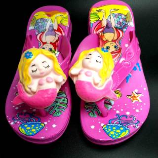  Sandal  Jepit Frozen  Ariel Putri Duyung boneka berbunyi 