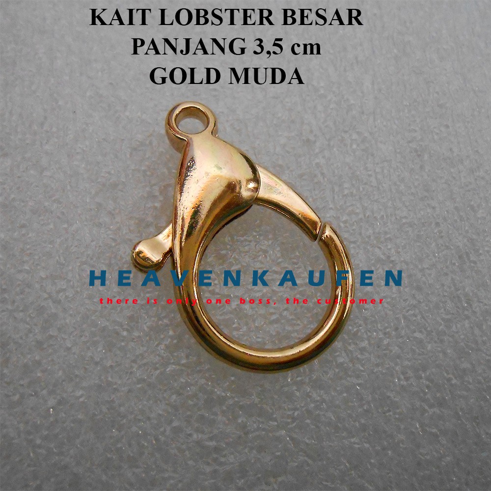 Kait Lobster / Pengait Model Lobster Besar Gold Muda Panjang 3,5 cm