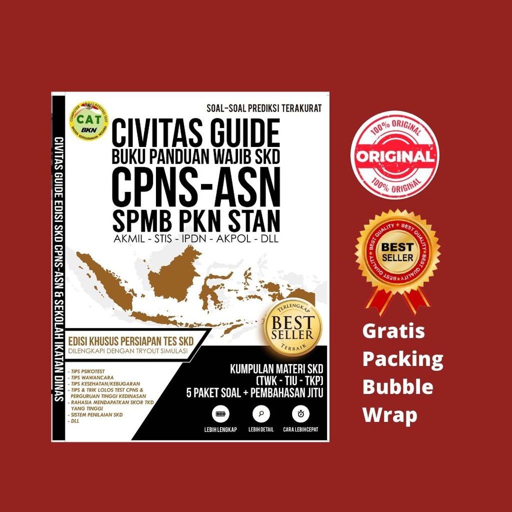 BUKU CPNS 2021-2022 CIVITAS GUIDE CPNS/PKN STAN PANDUAN WAJIB SKD / BUKU STAN/ CIVITAS GUIDE