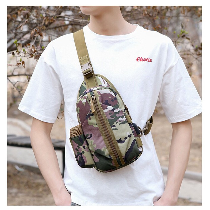 Tas Selempang Tactical Army usb Slingbag 6058