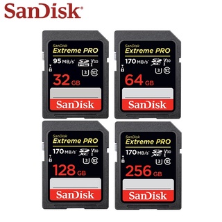 Extreme PRO Memory Card SDHC UHS-I High Speed 170MB / s Class 10 V30 128GB 64GB 32GB 256GB Untuk Kamera