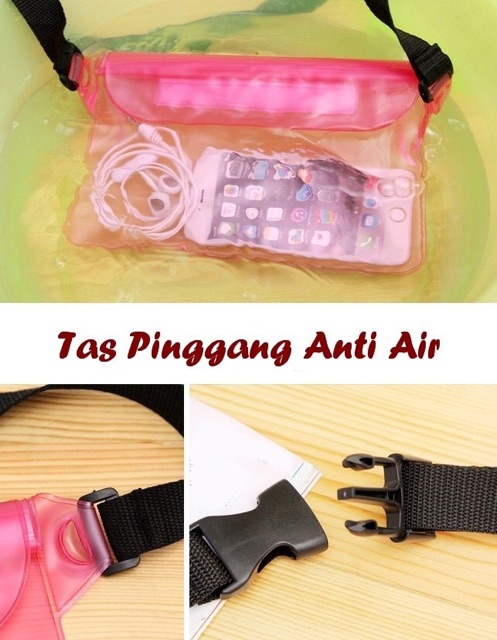 TAS PINGGANG WATERPROOF ANTI AIR DENGAN 3 lapis seal