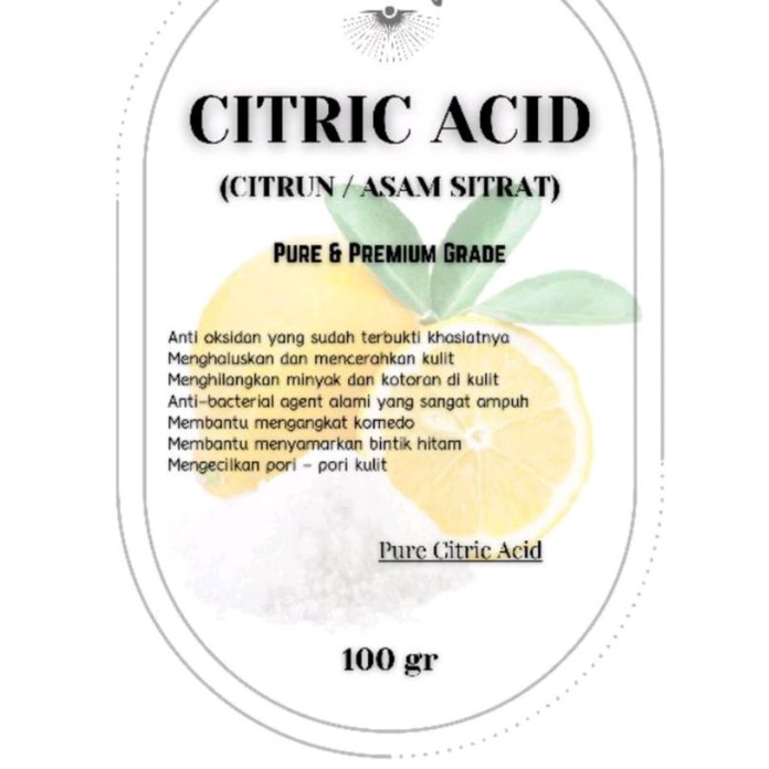 

Citric Acid Pure Premium Grade / Asam Sitrat Murni Grade Super / Citrun 100 gr