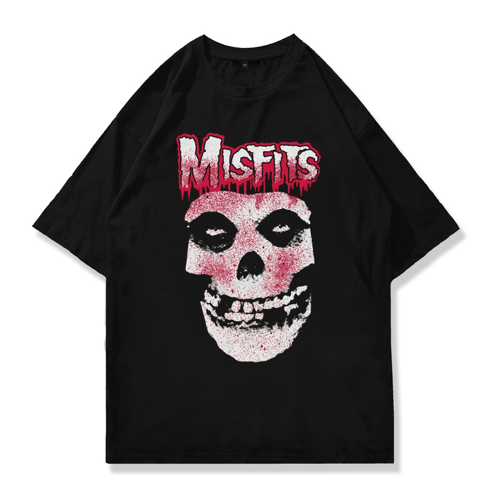 Ready Stock - T shirt Misfits Band Vintage Oversized Tshirt Kaos Misfits