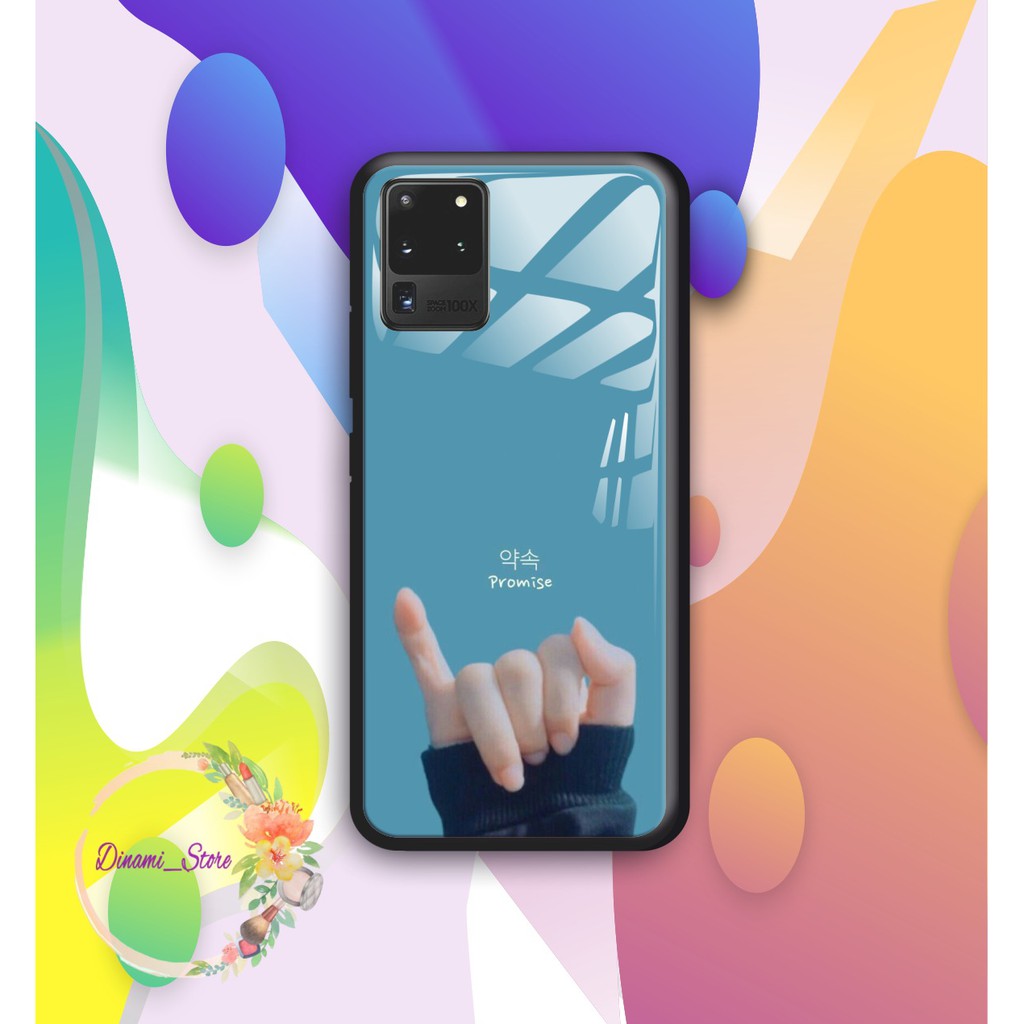 Back case glass KOREA QUOTES Oppo A3s A1k A5 A9 2020 A7 F9 A5s A31 A52 a53 A92 A37 A57 A59 DST1428