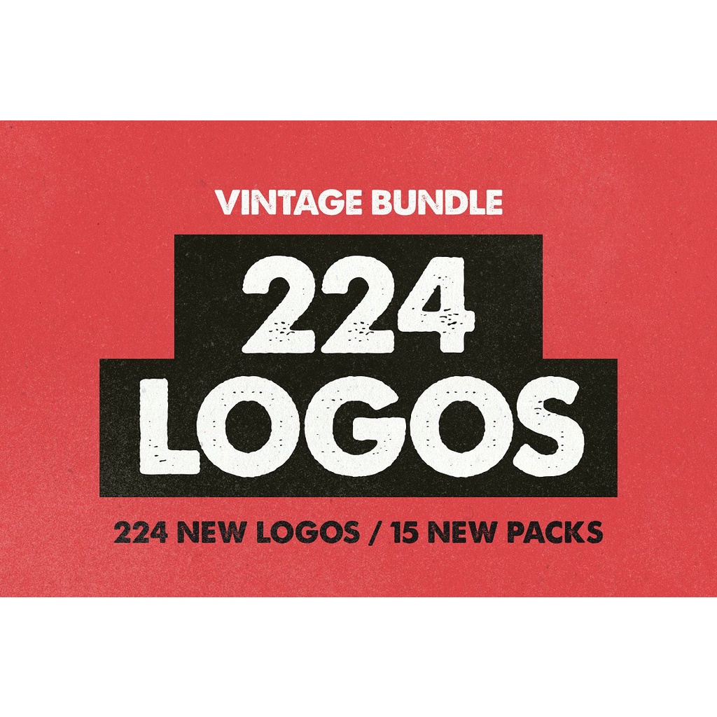 Vintage Bundle 224 Logos Badges - PSD AI EPS